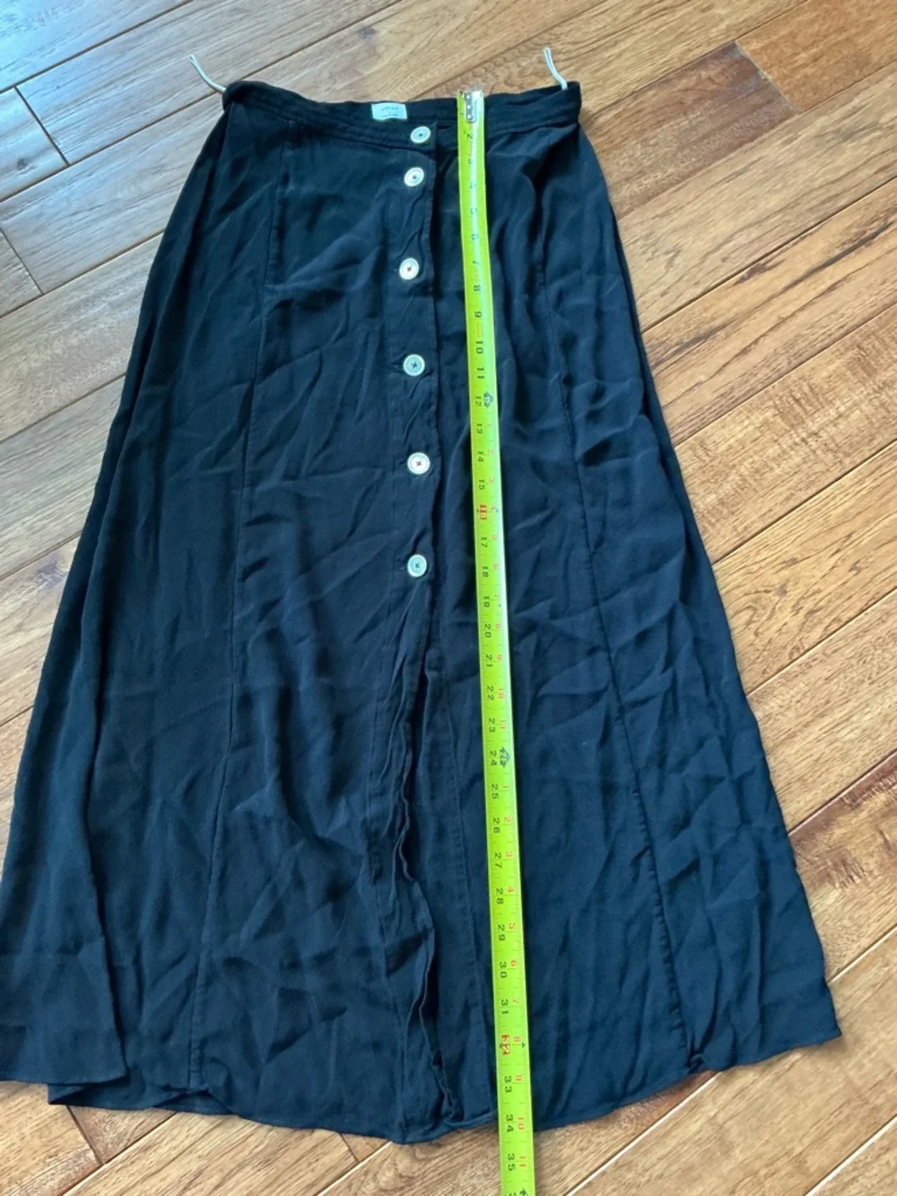 Wilfred Aritzia Black Buton Front Long Skirt, small - Picture 3 of 8